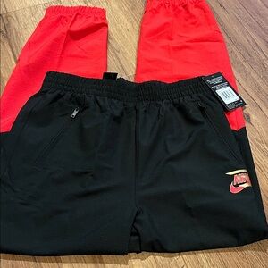 Nike Kids Black and Red Joggers